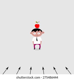 Marketing target customer. Market and success, consumerism and strategy, solution, best price. Vector illustration