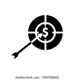 Marketing target icon. Business symbol. simple illustration. Editable stroke. Design template vector