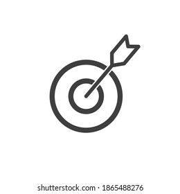 Marketing target Icon in flat style.