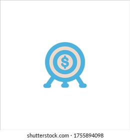 marketing target icon flat vector logo design trendy illustration signage symbol graphic simple