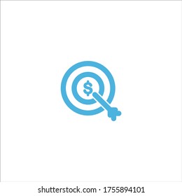 marketing target icon flat vector logo design trendy illustration signage symbol graphic simple