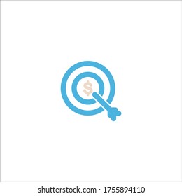 marketing target icon flat vector logo design trendy illustration signage symbol graphic simple