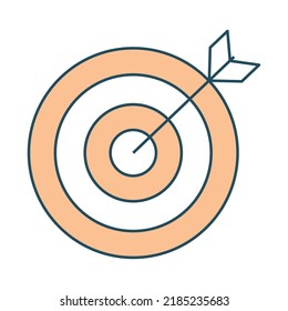 icono de destino de marketing aislado, doodle