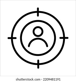 Marketing Target Icon Logo Design Vector Template Illustration Sign And Symbol Pixels Perfect