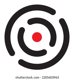 Marketing Target icon. Successful shot in the darts target vector illustration
