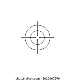 marketing target Icon vector sign isolated for graphic and web design. target symbol template color editable on white background