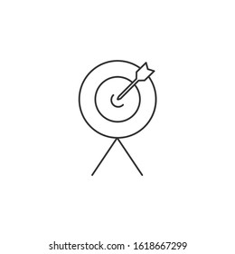 marketing target Icon vector sign isolated for graphic and web design. target symbol template color editable on white background