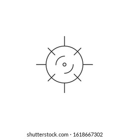 marketing target Icon vector sign isolated for graphic and web design. target symbol template color editable on white background