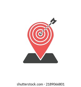 marketing target icons  symbol vector elements for infographic web