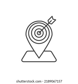marketing target icons  symbol vector elements for infographic web
