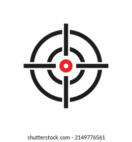 vector de icono de línea de destino de marketing. Símbolo de objetivo y de objetivo.