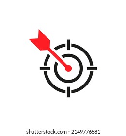 Marketing target line icon vector. Target and Goal symbol.