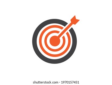 Marketing target vector with O letter.  Shot target logo with O letter vector eps