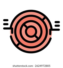 Marketing targeting strategy reaching specific customer segment icon showing a target with arrows pointing towards it