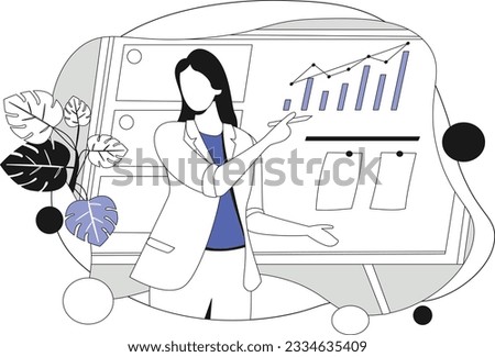 Marketing teaching,  Flat vector illustration