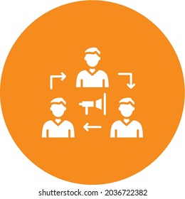 Marketing Team Symbol Vektorbild. Kann auch für unternehmerische Initiative verwendet werden. Geeignet für mobile Apps, Web-Apps und Printmedien.