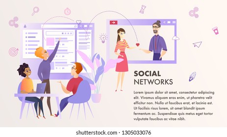 Marketing Team Imrove User Experience Banner. Marketing Team Character Create Project Web Interface Prototype to Improve User Experience Concept for Website Landing Page Social Networks Illustration