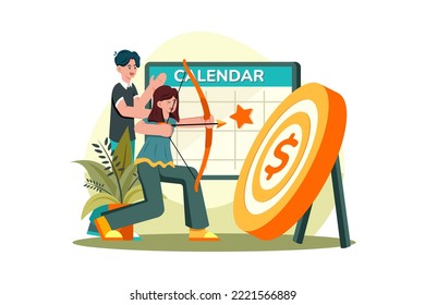 Marketing team setting business targe