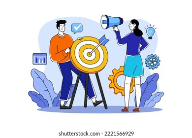 Marketing team setting business target