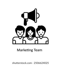 Marketing Team vector  solid Icon Design illustration. Smart Home and Technology Symbol on White background EPS 10 File