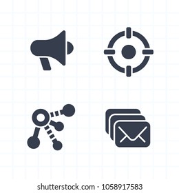 Marketing Techniques - Segment Icons .A set of 4 professional, pixel-aligned icons.