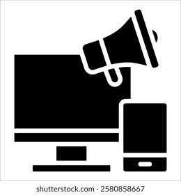 Marketing Technology Icon Element For Design
