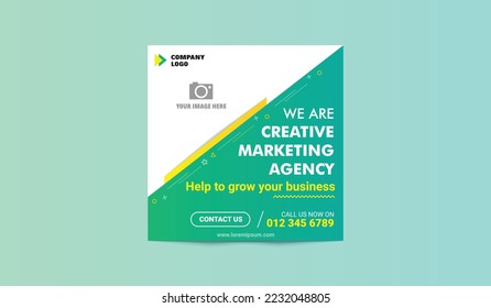 Marketing Template - Fully editable, modern, multipurpose and minimal design. It can be used on any social media post, brochure, banner. 