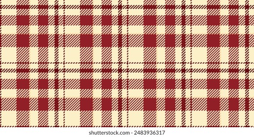 Marketing texture vector seamless, diwali background fabric textile. Isolation plaid tartan pattern check in blanched almond and red colors palette.