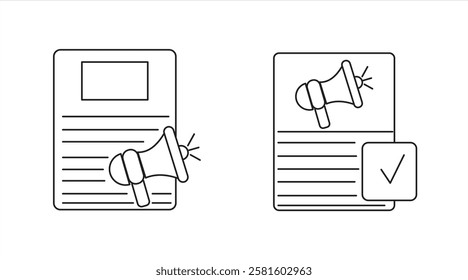 marketing thin line icon. Set of editable stroke icons for digital marketing, web and mobile applications, vector illustration.