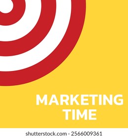 Marketing time concept. Targeting the business. Flat design target. Game of darts. Vector illustration