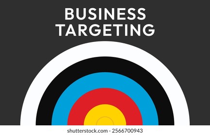 Marketing time concept. Targeting the business. Flat design target. Game of darts. Vector illustration