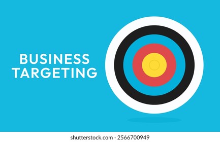 Marketing time concept. Targeting the business. Flat design target. Game of darts. Vector illustration