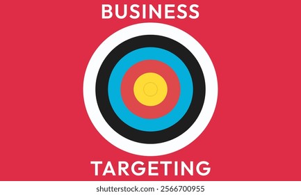 Marketing time concept. Targeting the business. Flat design target. Game of darts. Vector illustration