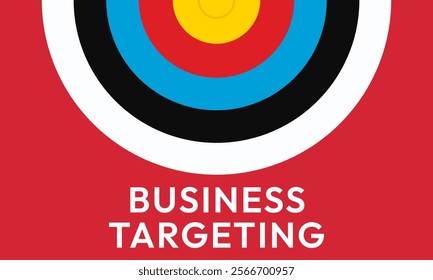 Marketing time concept. Targeting the business. Flat design target. Game of darts. Vector illustration