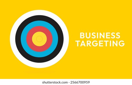 Marketing time concept. Targeting the business. Flat design target. Game of darts. Vector illustration