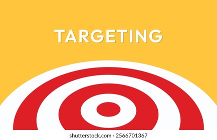 Marketing time concept. Targeting the business. Flat design target. Game of darts. Vector illustration