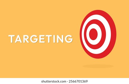 Marketing time concept. Targeting the business. Flat design target. Game of darts. Vector illustration