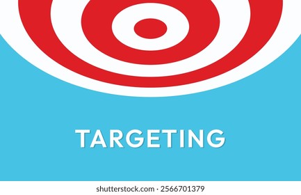 Marketing time concept. Targeting the business. Flat design target. Game of darts. Vector illustration