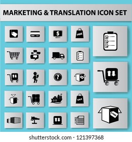 Marketing & transportation Icon set,Vector