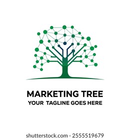 Marketing Tree Vector Logo Template Design
