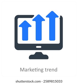 Marketing Trend and growth icon concept