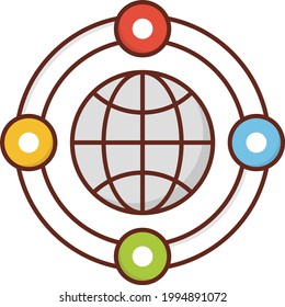 marketing vector flat colour icon