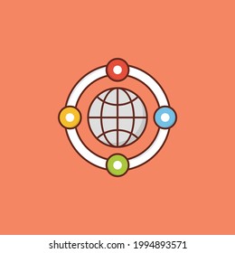 marketing vector flat colour icon