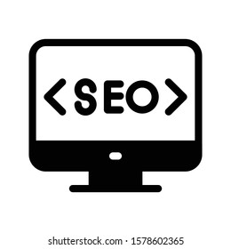 marketing vector glyph flat icon 