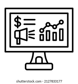 Icono del vector de marketing. Se puede usar para imprimir, móviles y aplicaciones web.