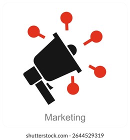 Marketing vector icon concept design