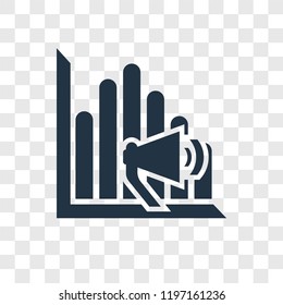 Marketing vector icon isolated on transparent background, Marketing transparency logo concept