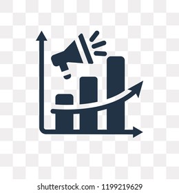 Marketing vector icon isolated on transparent background, Marketing transparency concept can be used web and mobile
