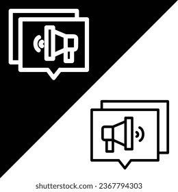 Marketing Vector Icon, Outline style icon, from Advertisement icons collection, isolated on Black and white Background.
