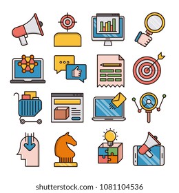 Marketing vector icons